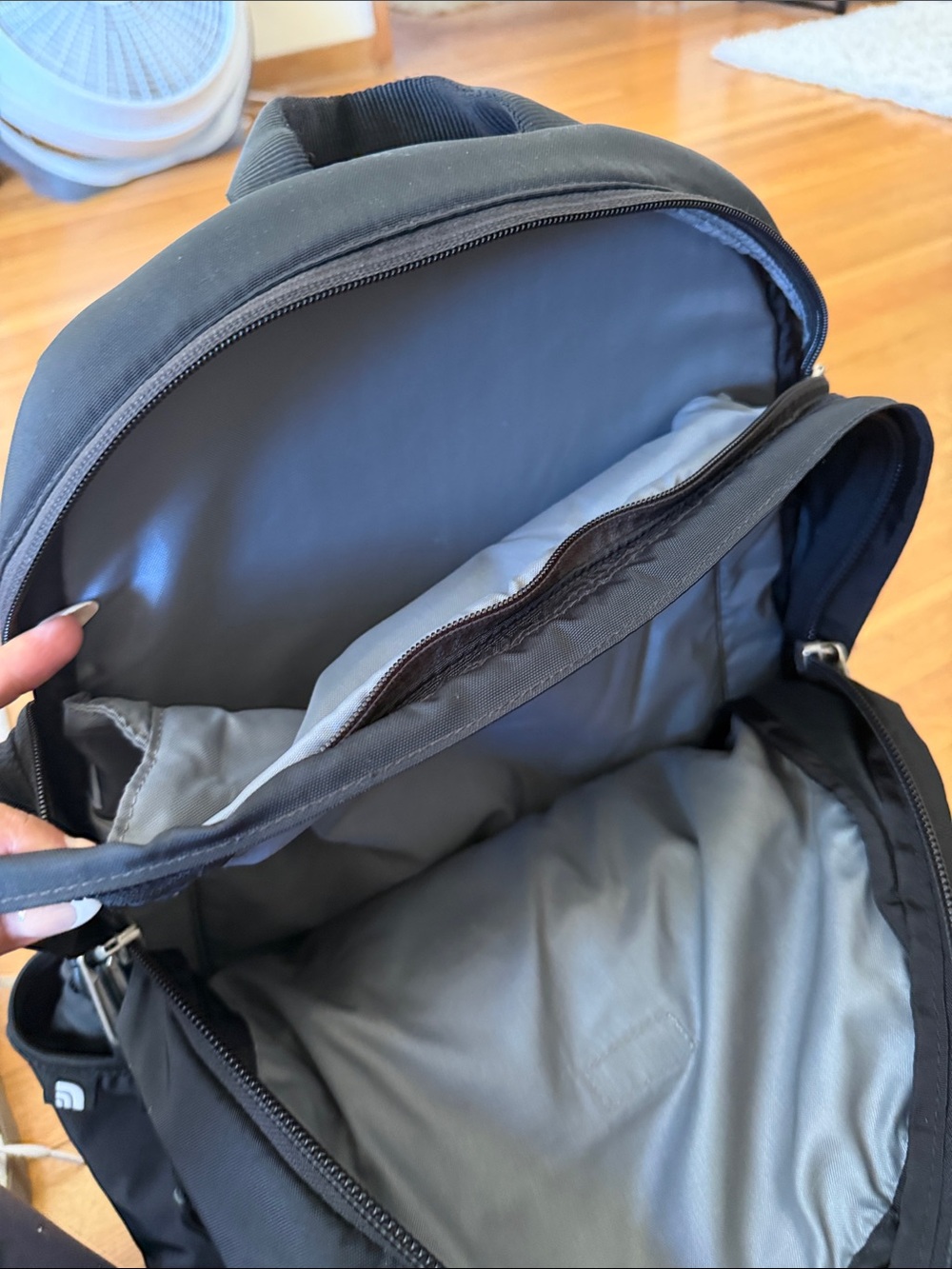The North Face Black Backpack with Reflective Accents - Picture 5 of 5